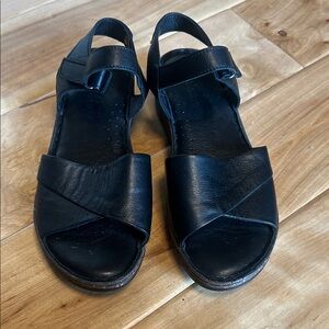 Elegant Black Leather Sandals